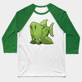 Shark - Green Baseball T-Shirt